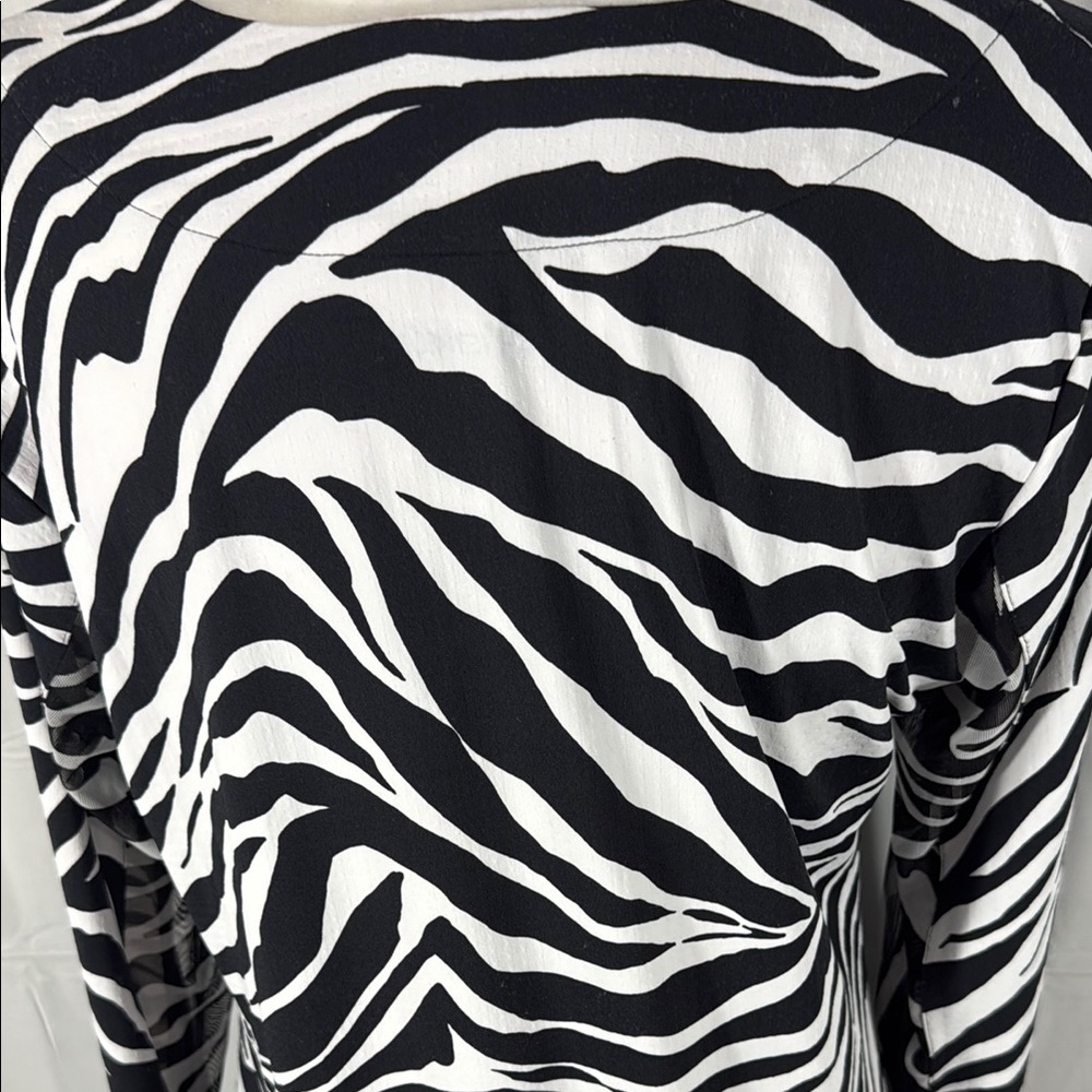 IBKUL Zebra Print Long Sleeve Dress Size Large - Picture 6 of 9